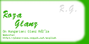 roza glanz business card